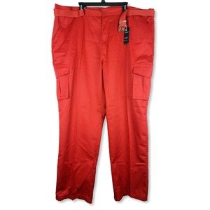 NEW OSC Sacred Crown Red Cargo Pants with Belt and Pockets Size Plus 50